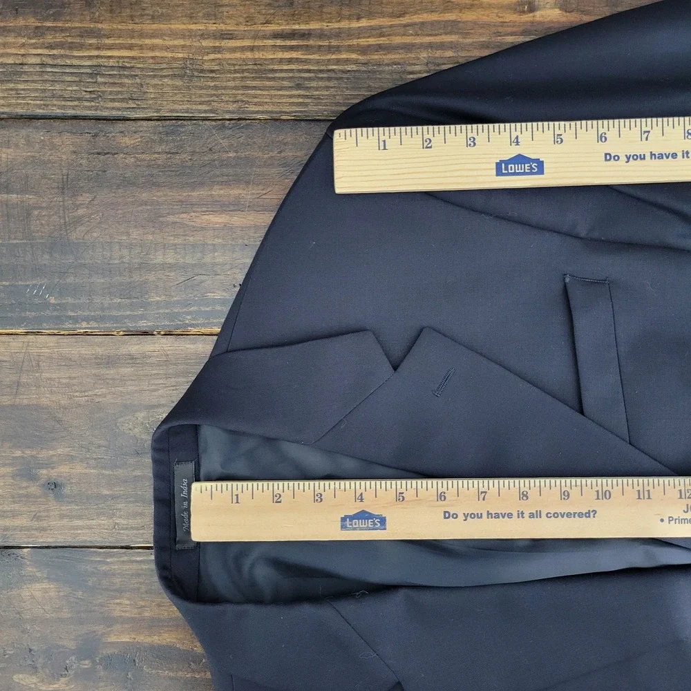 Michael Kors Men's Sport Coat‎ Blazer Two Button Navy Blue Twill Wool Size 40S